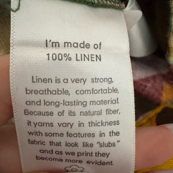 FARM RIO 100% Linen Tropical Banana Playsuit Romper Size Large GUC - Picture 9 of 9